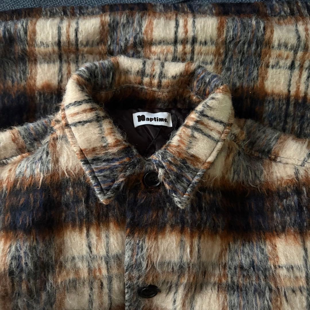 NAPTIME チェック中綿ジャケット IVORY M - メルカリ