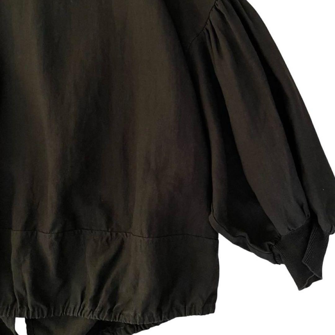 BEARDSLEYビアズリー 後ろボタン袖パフリネンブラウス ブラック - メルカリ