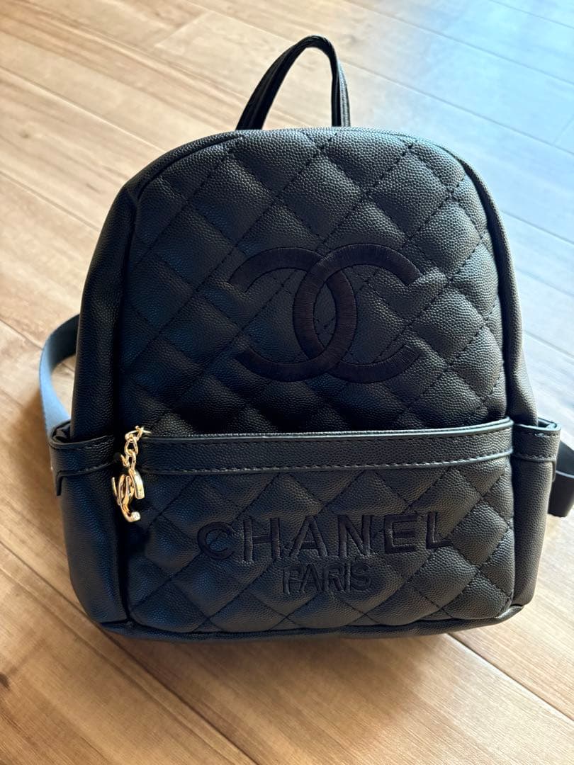 [CHANEL] シャネル ノベルティ リュック ・バッグパック シャネル ノベルティ ブラック リュック バッグ パック 未使用 - メルカリ