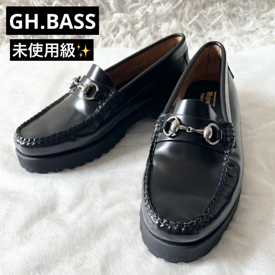 未使用級✨G.H.BASS ジーエイチバス　ビットローファー　レザー　ブラック