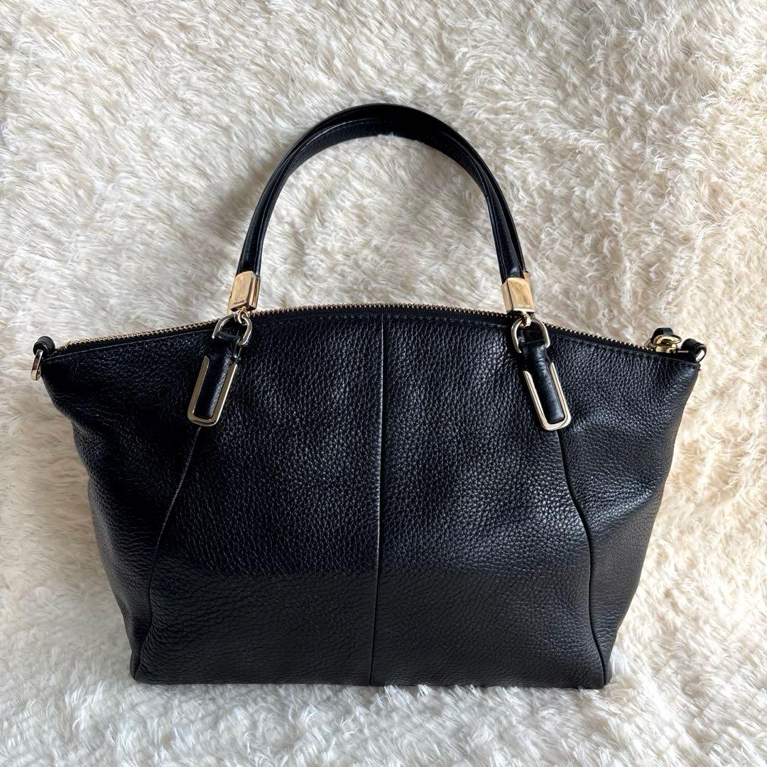 あゆみん様専用美品 コーチ ハンドバッグ ショルダー 2way レザー シボ