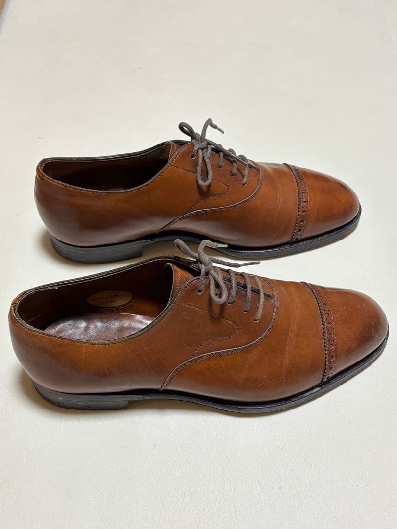 Edward Green キャップトゥ202ラスト UK6.5 E ブラウン - メルカリ