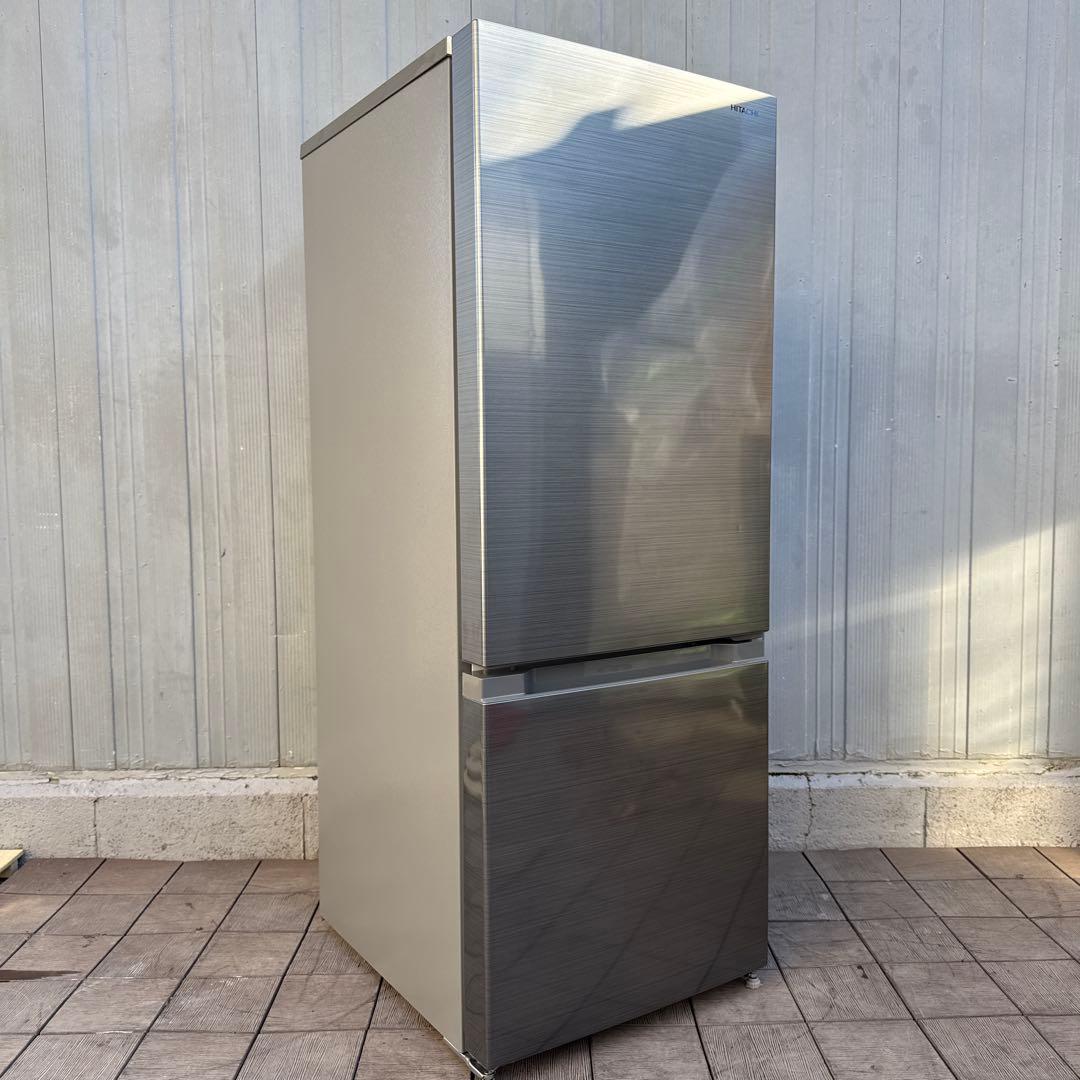 HITACHI 2021年製 2ドア冷蔵庫 メタリックシルバー 154L