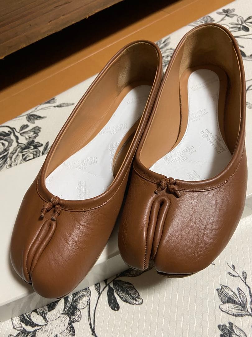 メゾン マルジェラ★ 足袋バレエシューズ ベージュ 36.5 Maison Margiela メゾンマルジェラ 足袋バレエシューズ裏張り（ハーフ