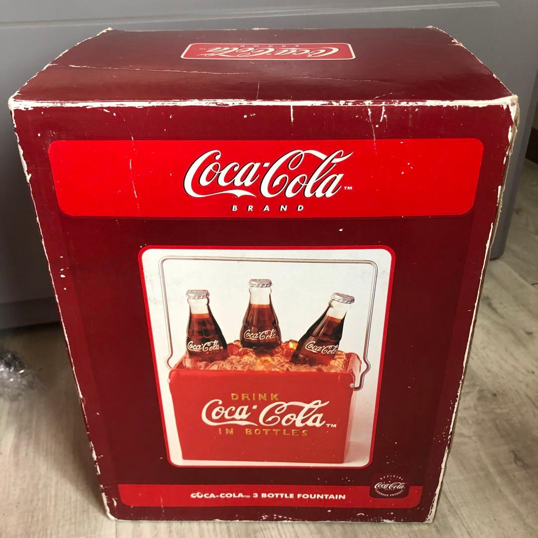 希少アメリカビンテージコカコーラボトル水が流れて光るクーラー