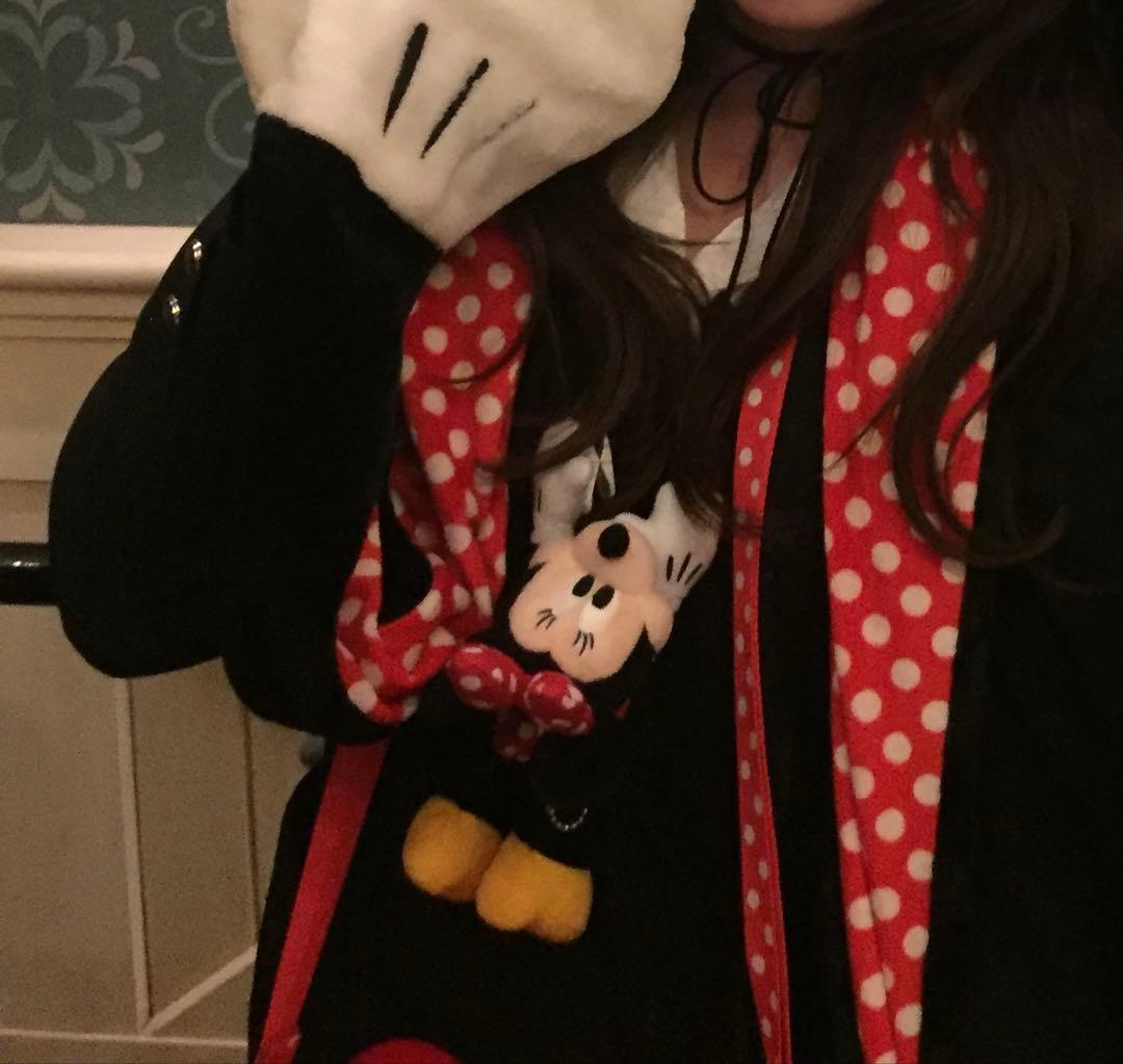 ディズニー ミニーマフラーキャップ+ ミニーぬいぐるみ肩乗せ セット