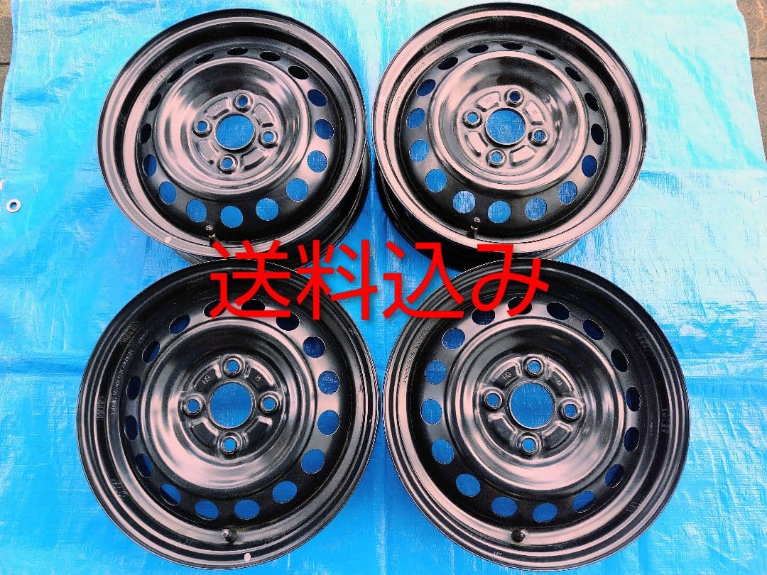 か*ん様 14インチ・スチールホイール4本、三菱純正、4H-100㎜、送料込み 希少品 4本セット】三菱 純正 スチール 鉄ホイール 鉄チン 中古品 14