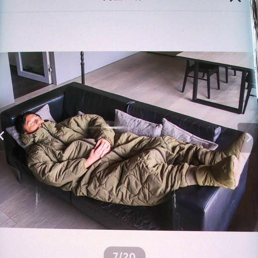 新品未使用】着る寝袋3モモンガ ライトグレーSサイズ ルームシューズM