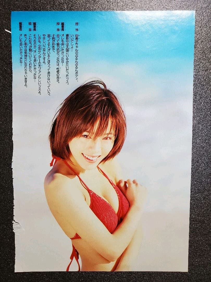 釈由美子さん 週刊少年サンデー 切り抜き 折り込みポスター 5枚