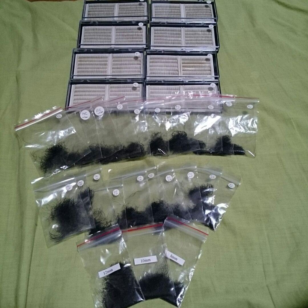 マツゲエクステ セット 商材 眉毛エクステ 下まつげエクステ 睫毛 大容量 下まつ毛 専用 エクステ 5mm 6mm 7mm(400本)セット 部分用