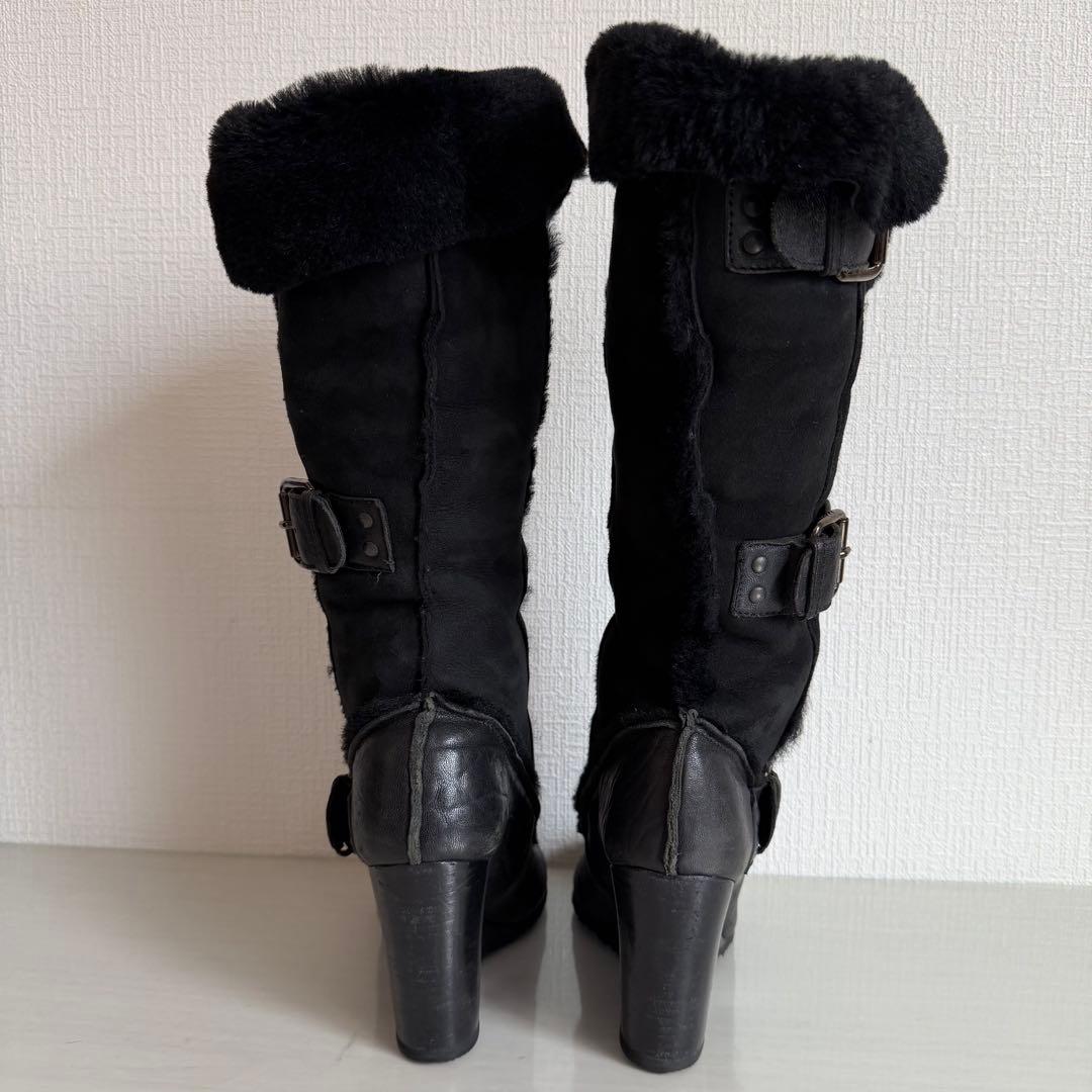 FENDI フェンディ ロングムートンブーツ スエード ベルト イタリア製