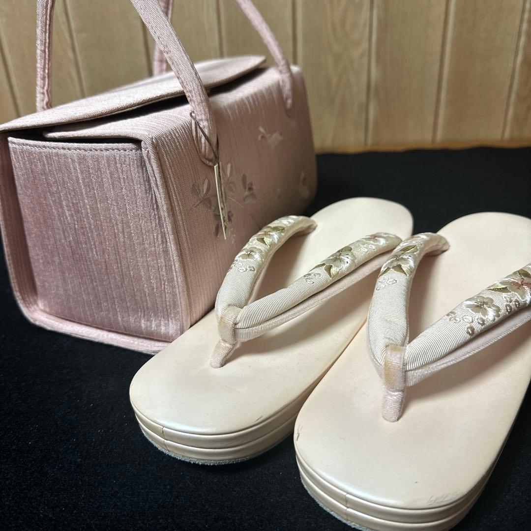 和想庵 利休バック ふっくら鼻緒草履 和装草履バックセット あおり