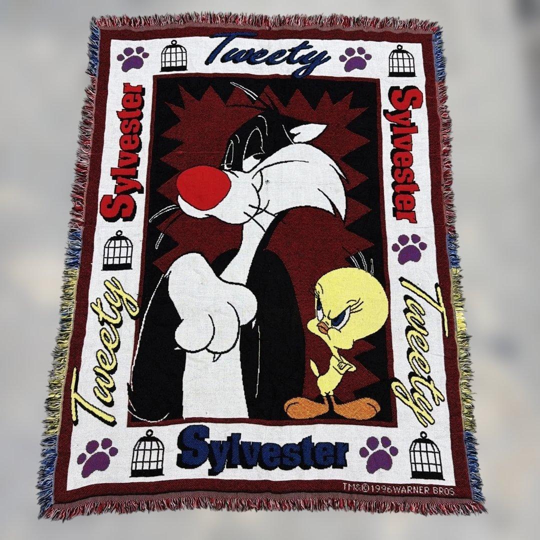 トゥイーティー シルベスター ブランケット ラグ 142x109