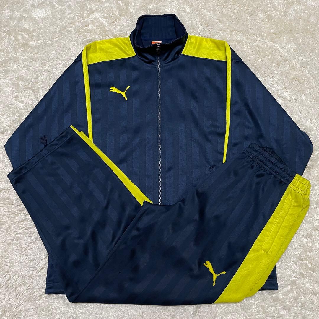 PUMA プージャ ジャージ ネイビー イエロー セットアップ 上下セット M