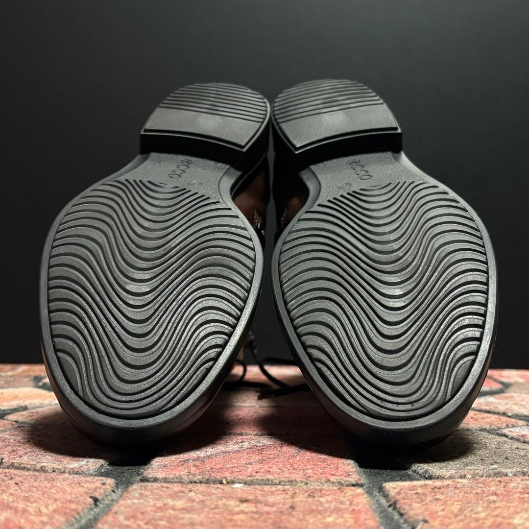 エコー ショートブーツ クラシック 15 本革 サイドジップ　24.0cm 茶