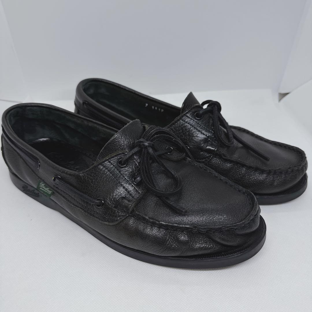 美品 Paraboot BARTH MARINE 7 黒 CERF 鹿革 - メルカリ