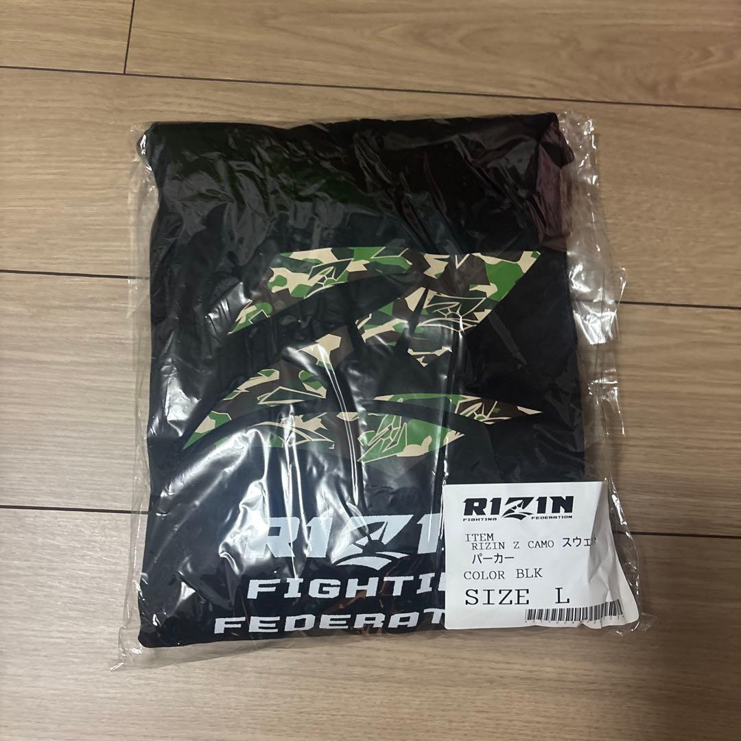 RIZIN Z CAMO スウェット パーカー ブラック Lサイズ 未使用
