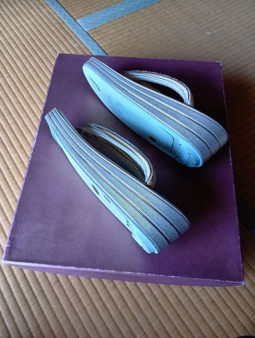 高級特選草履バックセット正絹帯地。