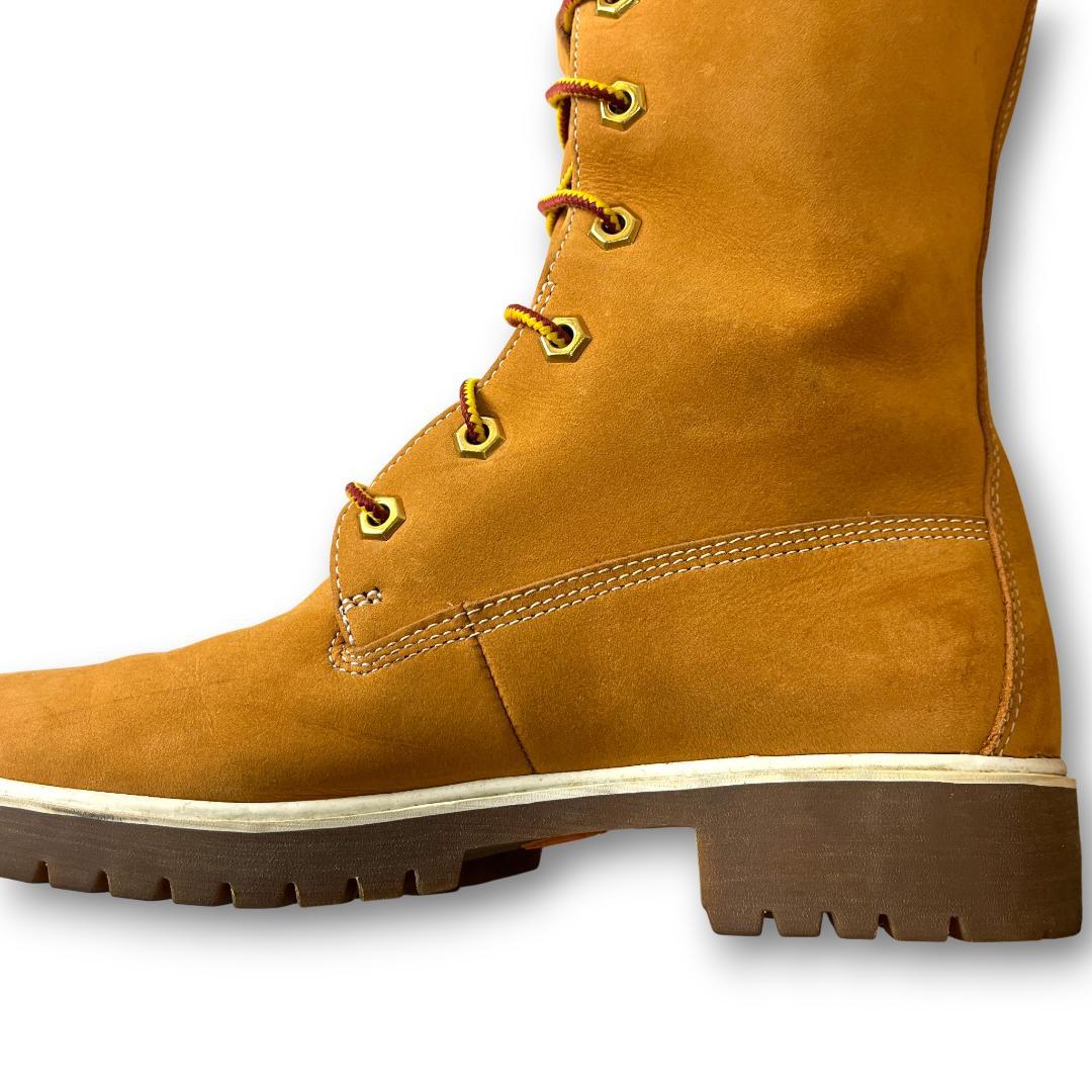 ティンバーランド 23.5cm ロングブーツ レースアップ イエローブーツ