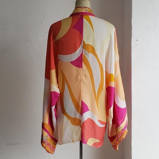 エミリオプッチ ☆ 総シルク ドルマンスリーブ 総柄 シャツ ブラウス