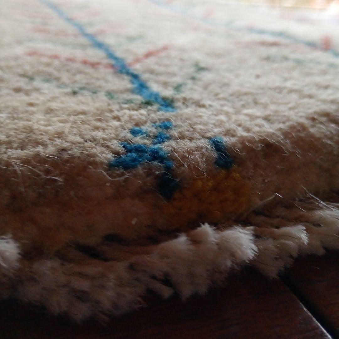 ギャッベ イラン 円 丸 草木染め 手織り 手紡ぎ チェアマット 座布団