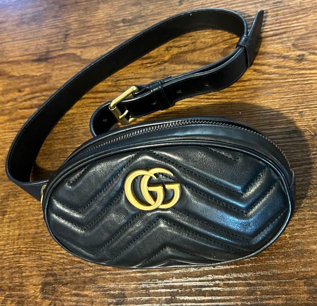 GUCCI ベルトバッグ　マーモント 国内発送】グッチ ベルトバッグ GGマーモント ウエストバッグ (GUCCI