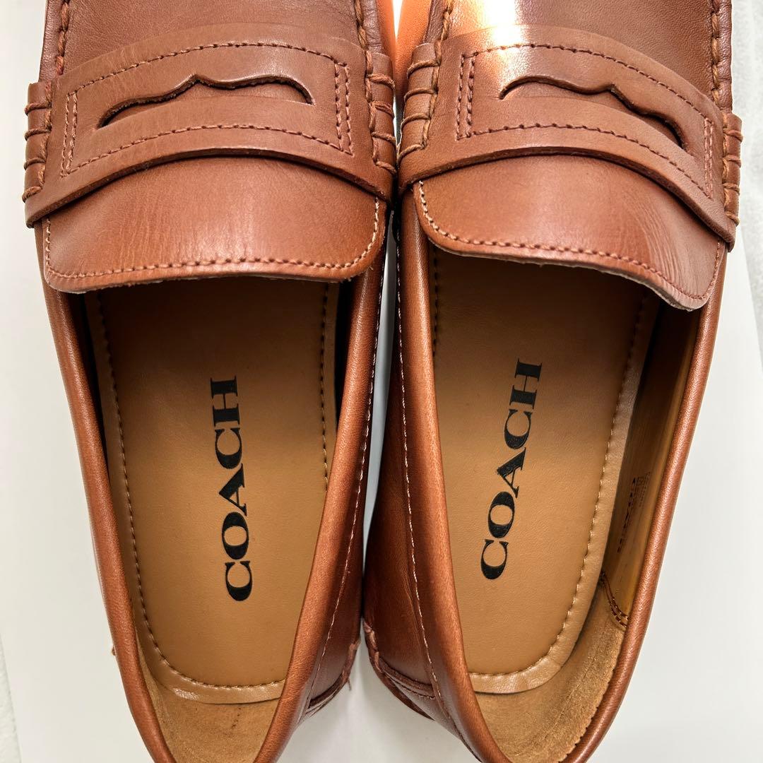 COACH 未使用 ローファー メンズ キャメルブラウン 26.0cm 8D - メルカリ