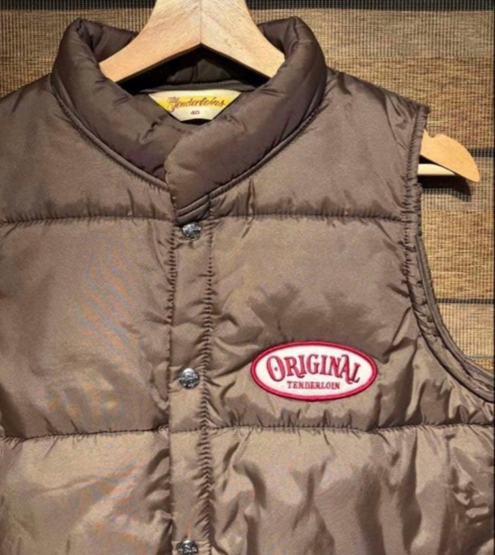 TENDERLOIN テンダーロイン 中綿ベスト ブラウン 40 テンダーロイン