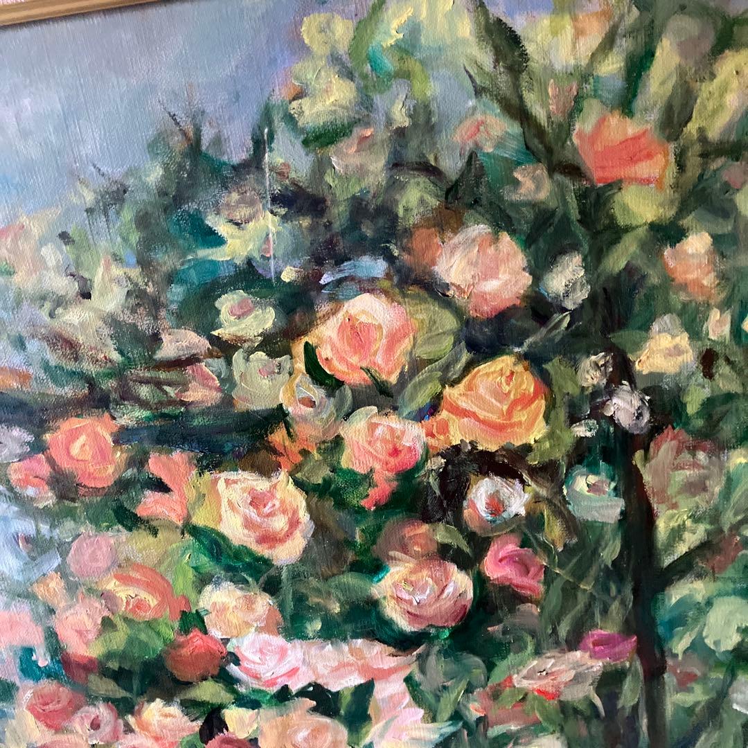 藤井一代　フェンス越しのバラ