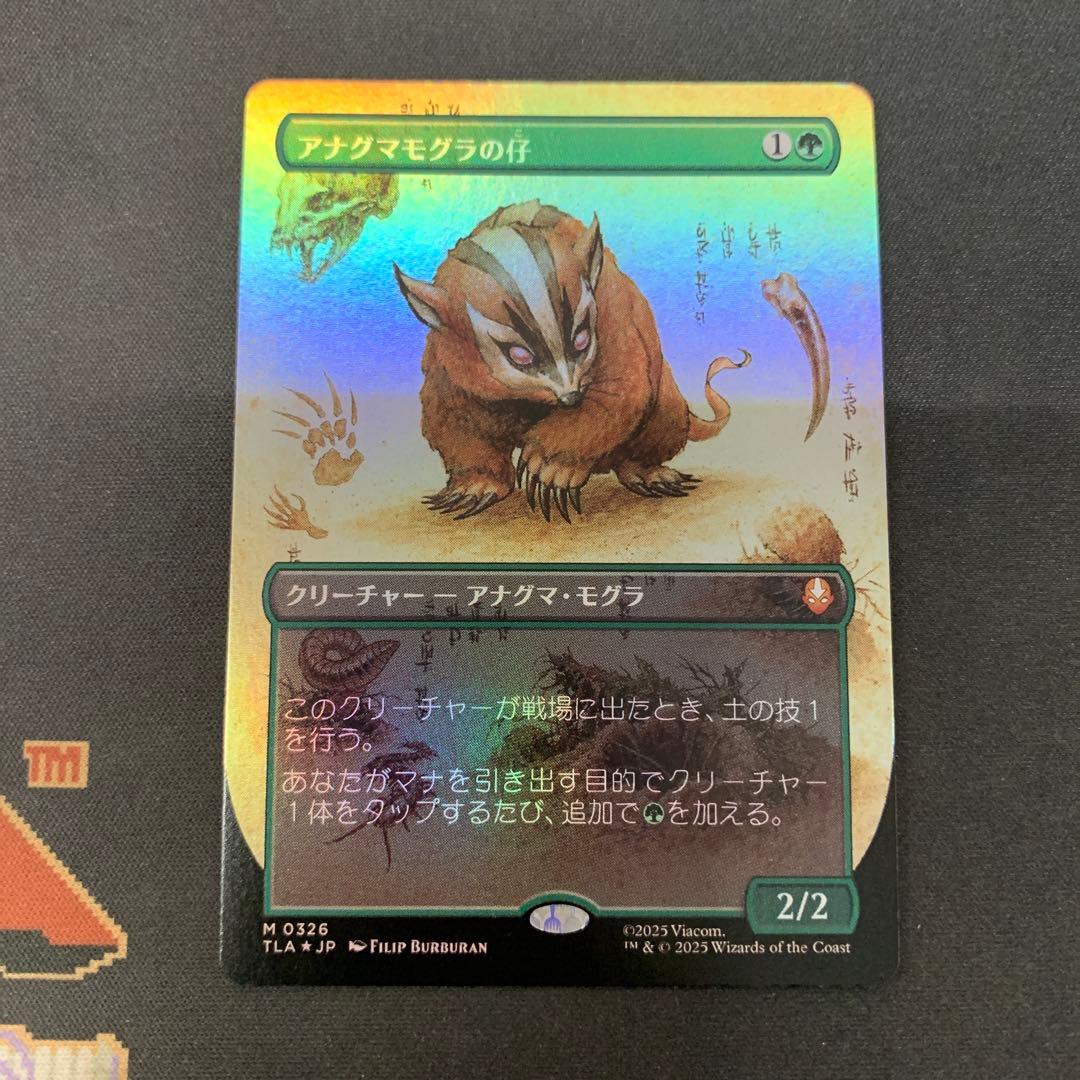 MTG アナグマモグラの仔 foil ボーダーレス FOIL)(フルアート)アナグマモグラの仔/Badgermole Cub《日本語》【TLA】