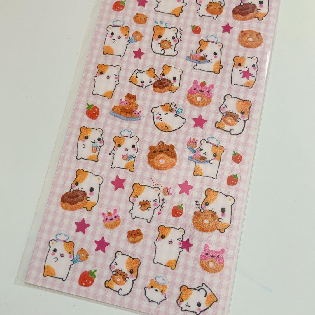 平成レトロ ハムちゃんドーナツ シール クーリア ハムスター - メルカリ