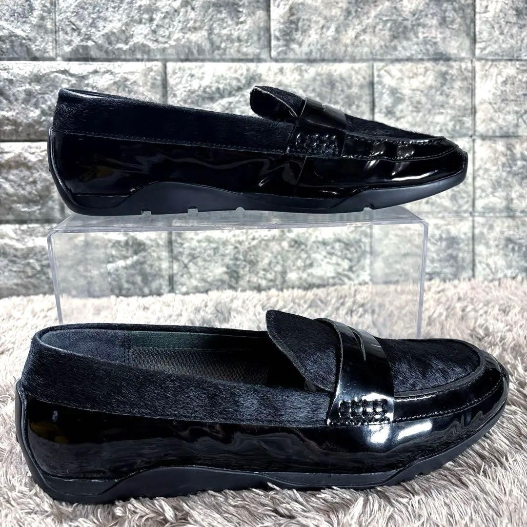 極美品❣️ CAMPER カンペール ハラコ ローファー 黒 24.5cm