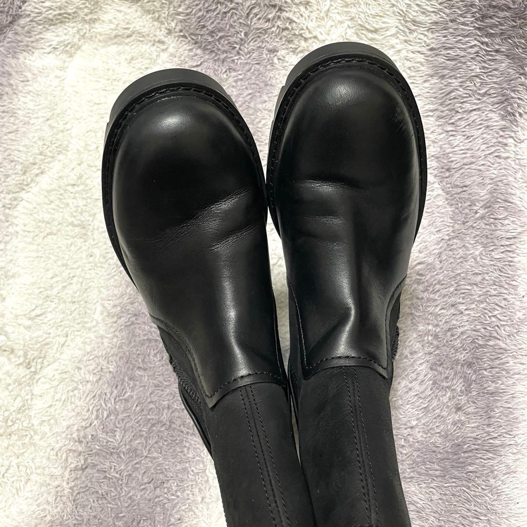 sA66 UGG/POLK 1103752/ポークレザーショートブーツ/ジップ - メルカリ