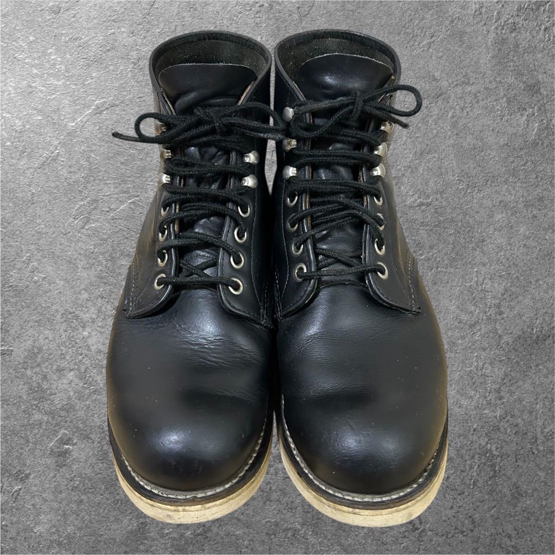 90s 8D 26cm RED WING 8165 刺繍羽タグ ワークブーツ 黒 - メルカリ