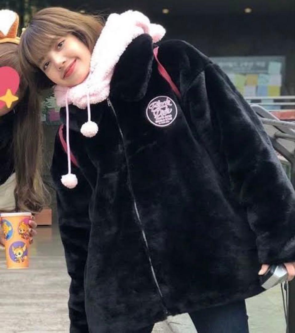 BLACKPINK 2019-2020 ファーコート L 黒 - メルカリ