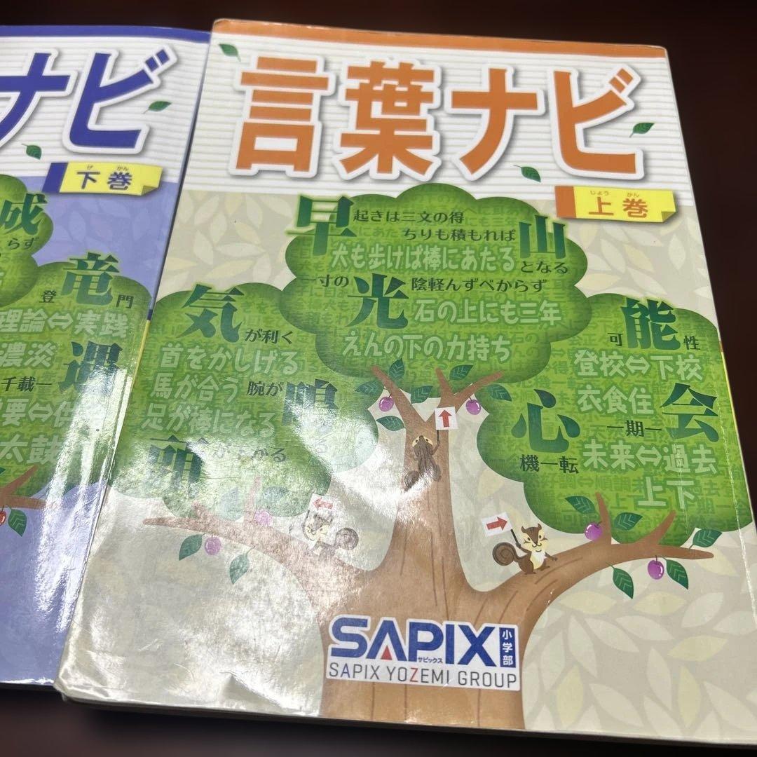 19-17か 重要教材 サピックス SAPIX 言葉ナビ 上巻・下巻 未記入