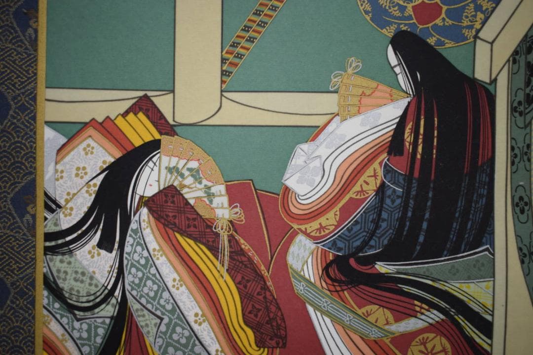 複製/作者不明/大和絵/人物出産図/横物/工芸/布袋屋掛軸HJ-326 - メルカリ