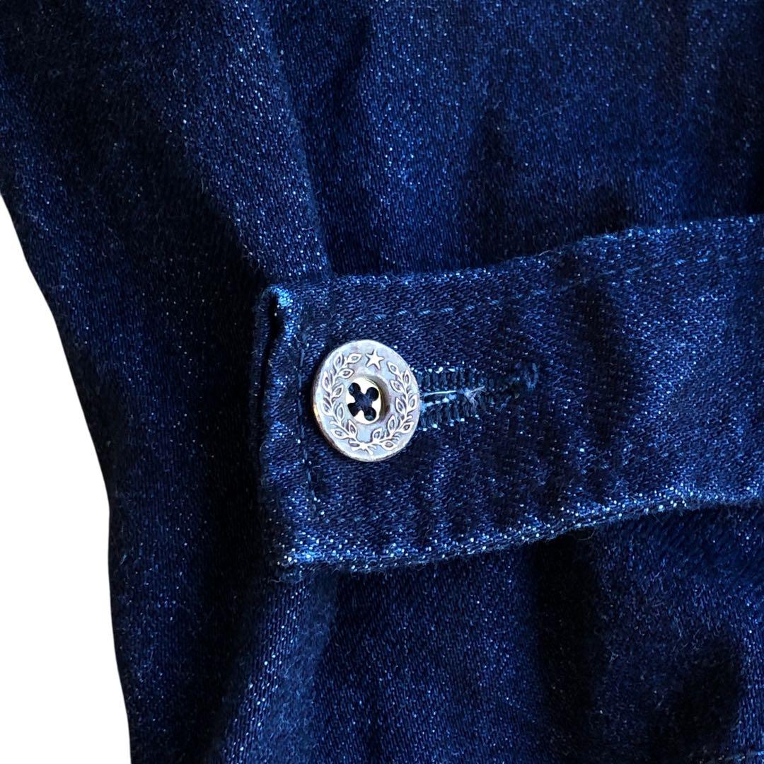 美品 桃太郎ジーンズ デニムオールインワン ツナギ 日本製 月桂樹