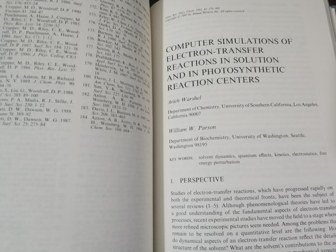 ANNU REV PHYS CHEM v42 1991 物理化学年次学術雑誌