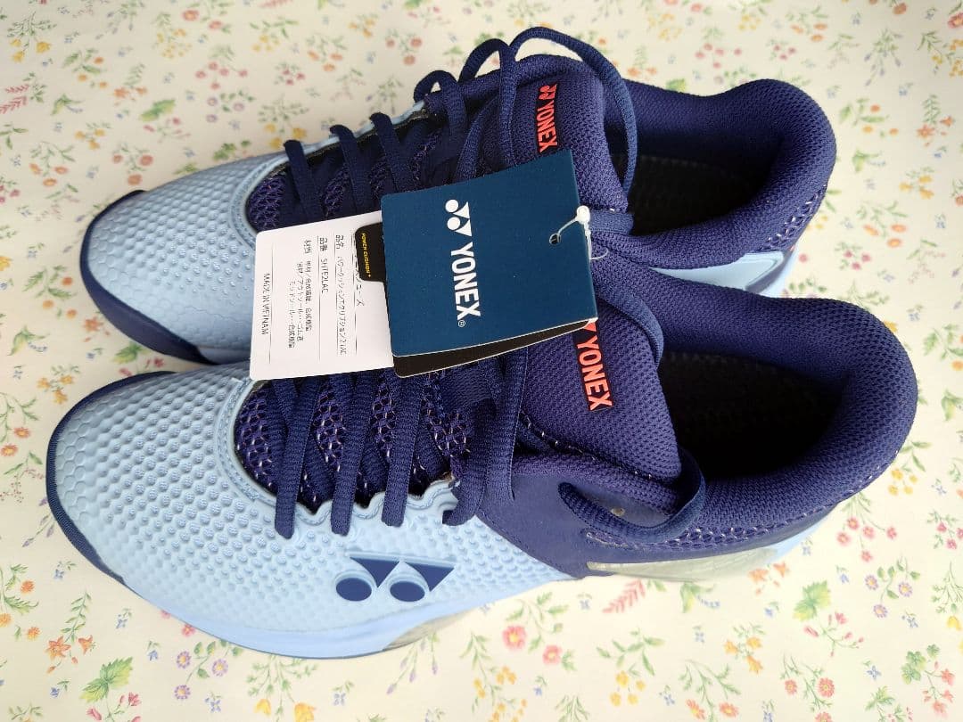 【新品】YONEX テニスシューズ エクリプション　ライトブルー/ネイビー 新形状パワークッションプラス採用！高い安定性と素早い切り返しで