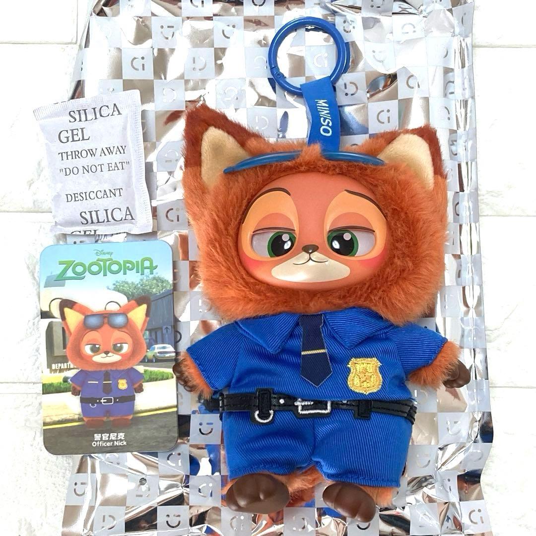 MINISO ズートピア 警官ニック ぬいぐるみペンダント キーホルダー