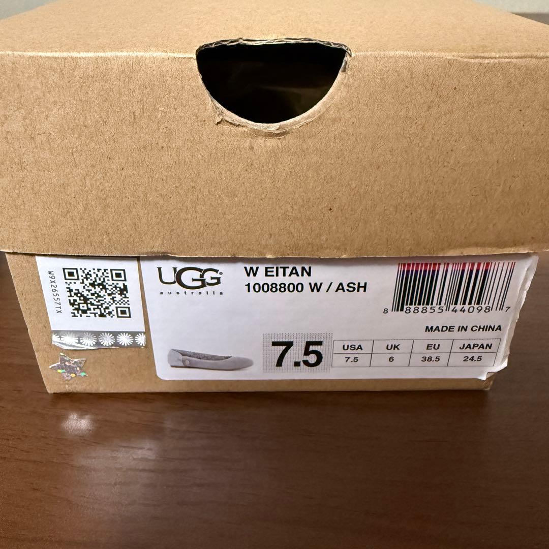 UGG グレー モカシンフラットシューズ 24.5cm