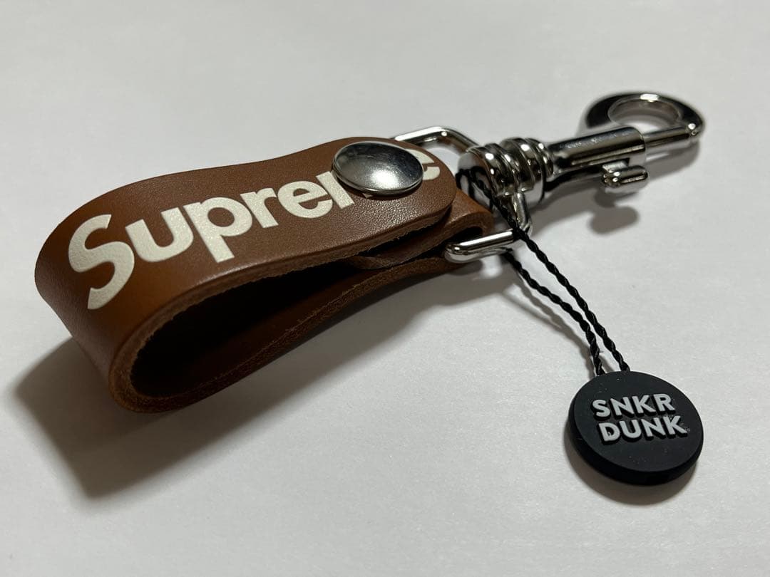 Supreme Leather Key Loop \"Brown\" 新品未使用