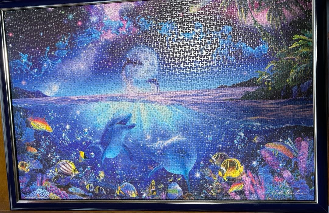 廃盤 ラッセン 光るパズル2016ピース 星に願いを ラッセン専用フレーム