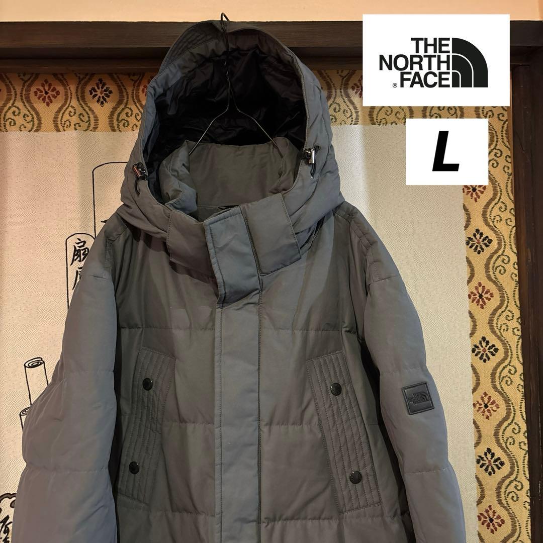 【美品】 THE NORTH FACE フードダウン メンズL グレー ◇[ND92559]【収納袋付属】THE NORTH FACE(ザ・ノース・フェイス