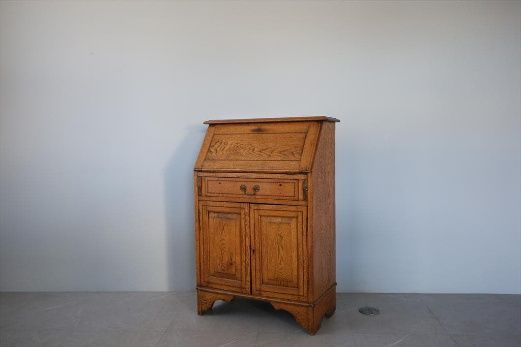 英国アンティーク木製ライティングビューロー/勉強机デスク/テーブル(89-71) ライティングデスク ライティングビューロー デスク 机 勉強机 国産