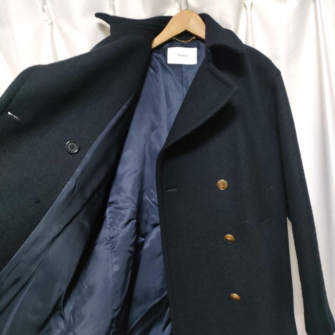 美品】FRAMeWORK フレームワーク ラムリバーメルトンPコート - メルカリ