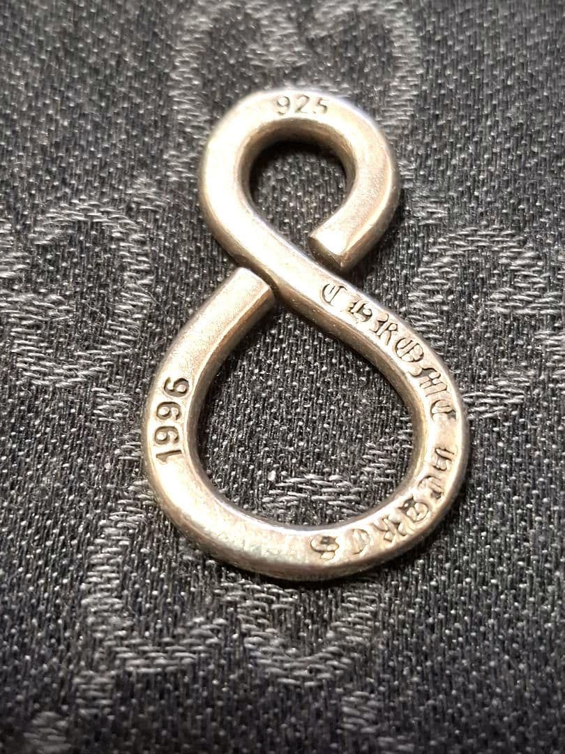 シルバー925エスカン　シルバー925フック　シルバー925キーホルダー 楽天市場】【33×15mm】 シルバー925 カスタムパーツ エイトフック 八の