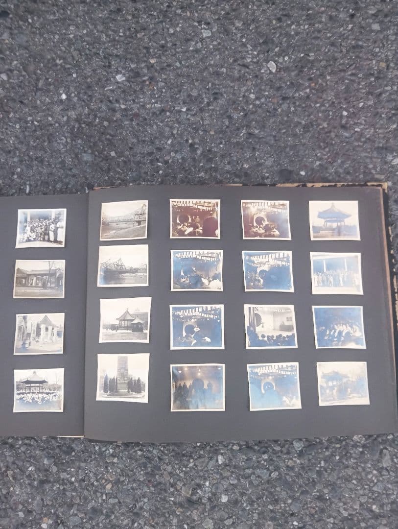満州の古い写真 67枚 貼り付け アルバム 風景 人物 建築 風俗 戦前