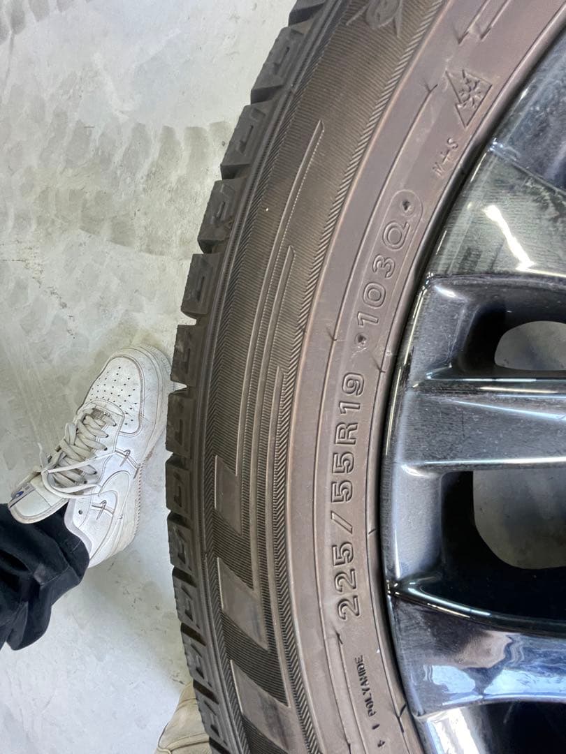 225/55R19 5本スポークホイールセット 40ヴェルファイア zプレミア